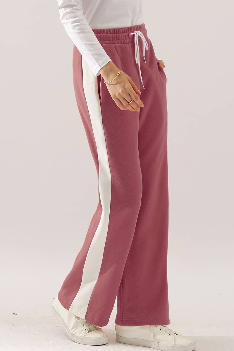 CWBLP398-P_PLUS SIZE HIGH WAISTED WIDE LEG LONG SWEATPANTS