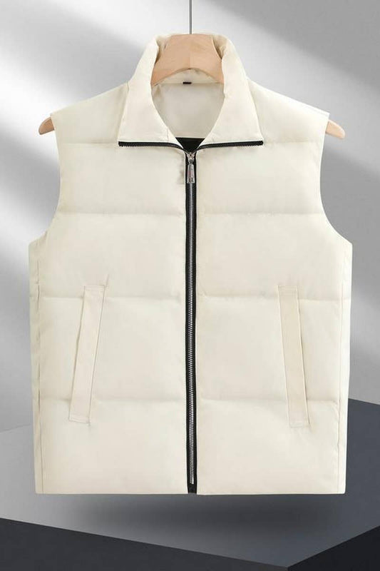 CWOV00100_CUSTOM LOGO PRINTED CASUAL DOWN COTTON VEST