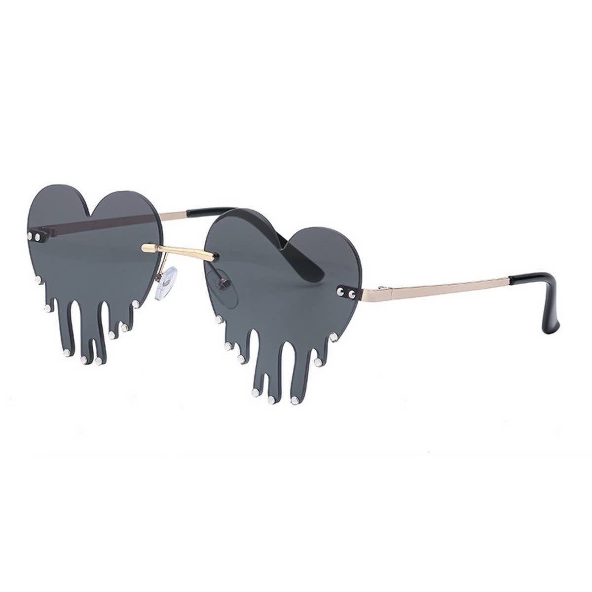 FASHIONABLE DIAMOND MELTING HEART SUNGLASSES