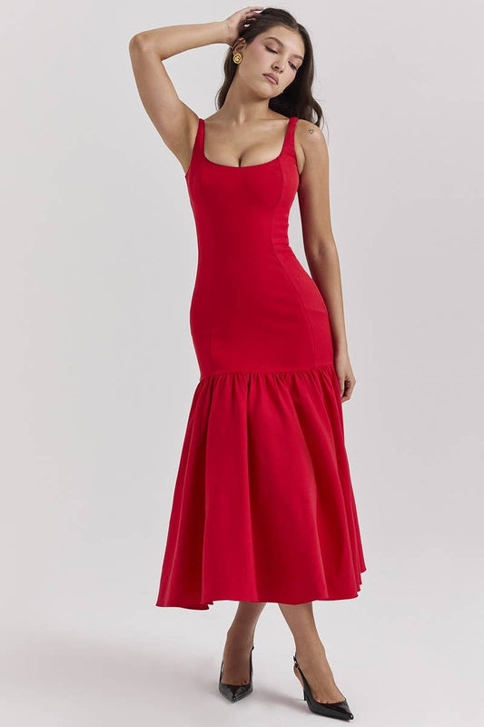 CWDMD5558_LOOSE FIT SPAGHETTI STRAP BACKLESS MAXI DRESS