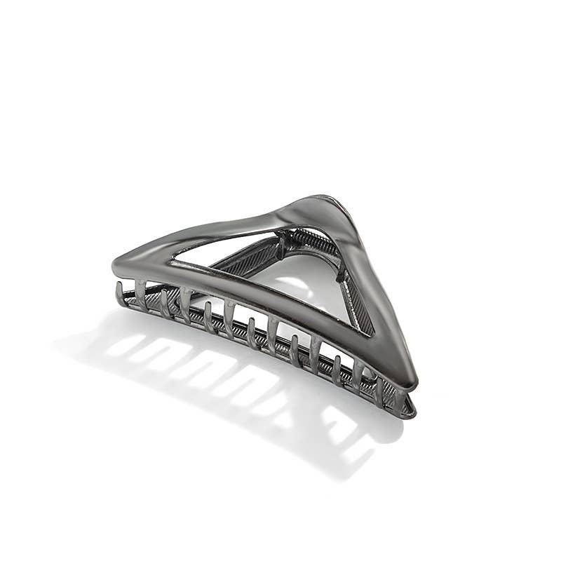 Geometric dark elegant metal clipper hair clips