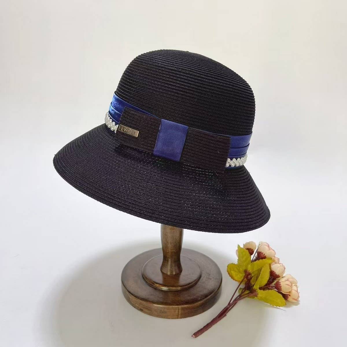 Summer ice linen elegant straw hat for women_CWAH3493