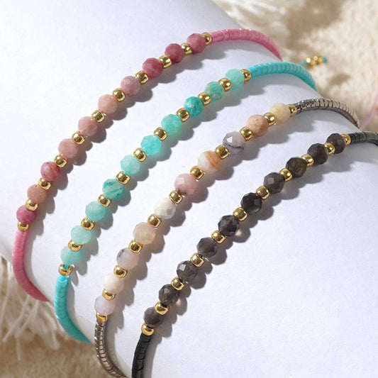 RICE BEAD HAND-WOVEN BEADED BRACELET