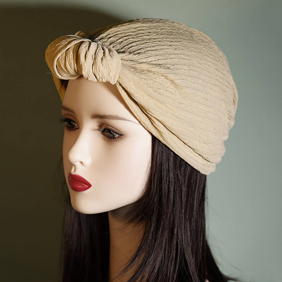 KNOTTED FASHION SILVER WIRE HORN HEAD SCARF