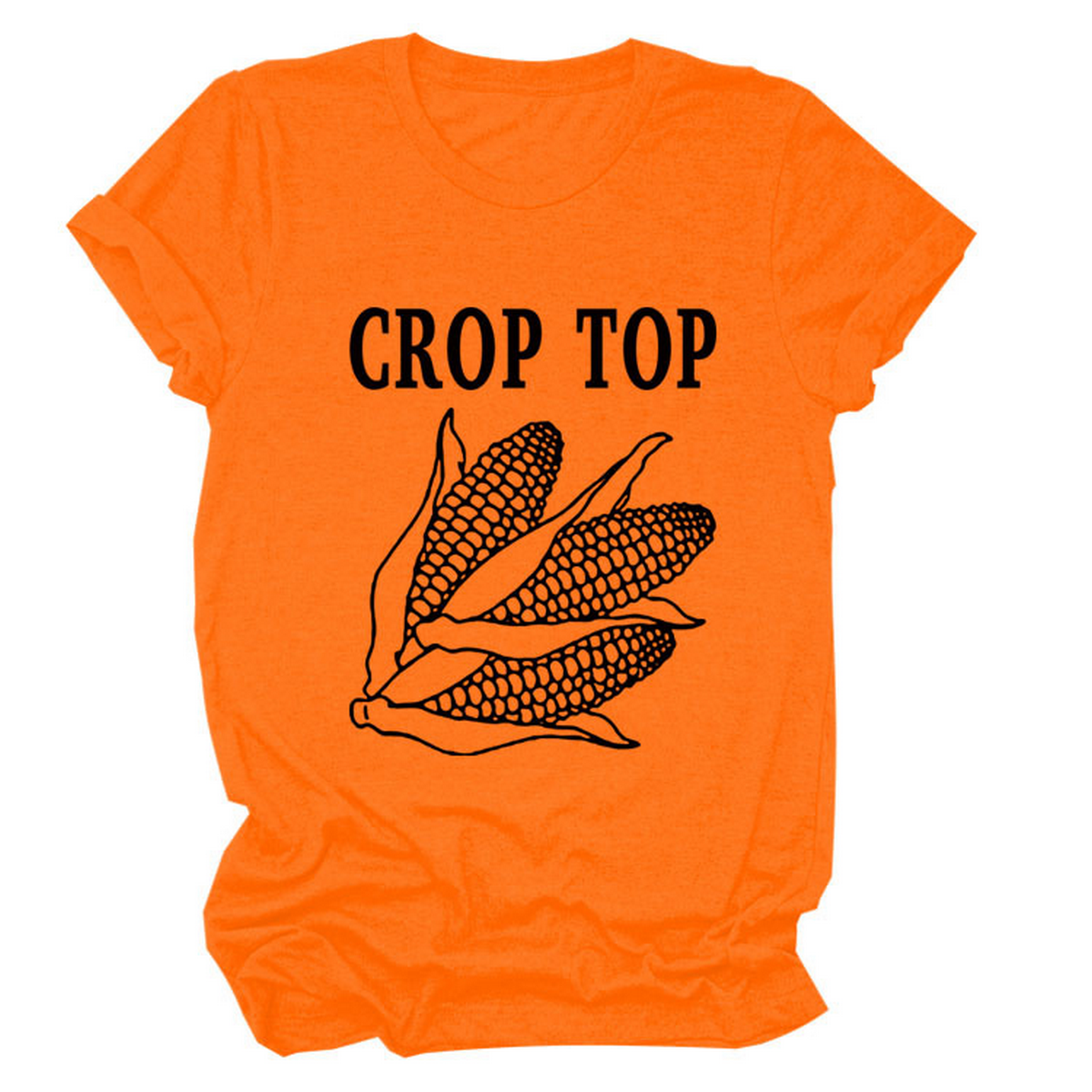 Corn Letter Print Tee ? Women¡¯s Casual T-Shirt
