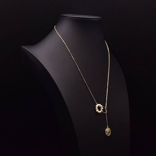 SIMPLE AND STYLISH PEARL SWEATER NECKLACE