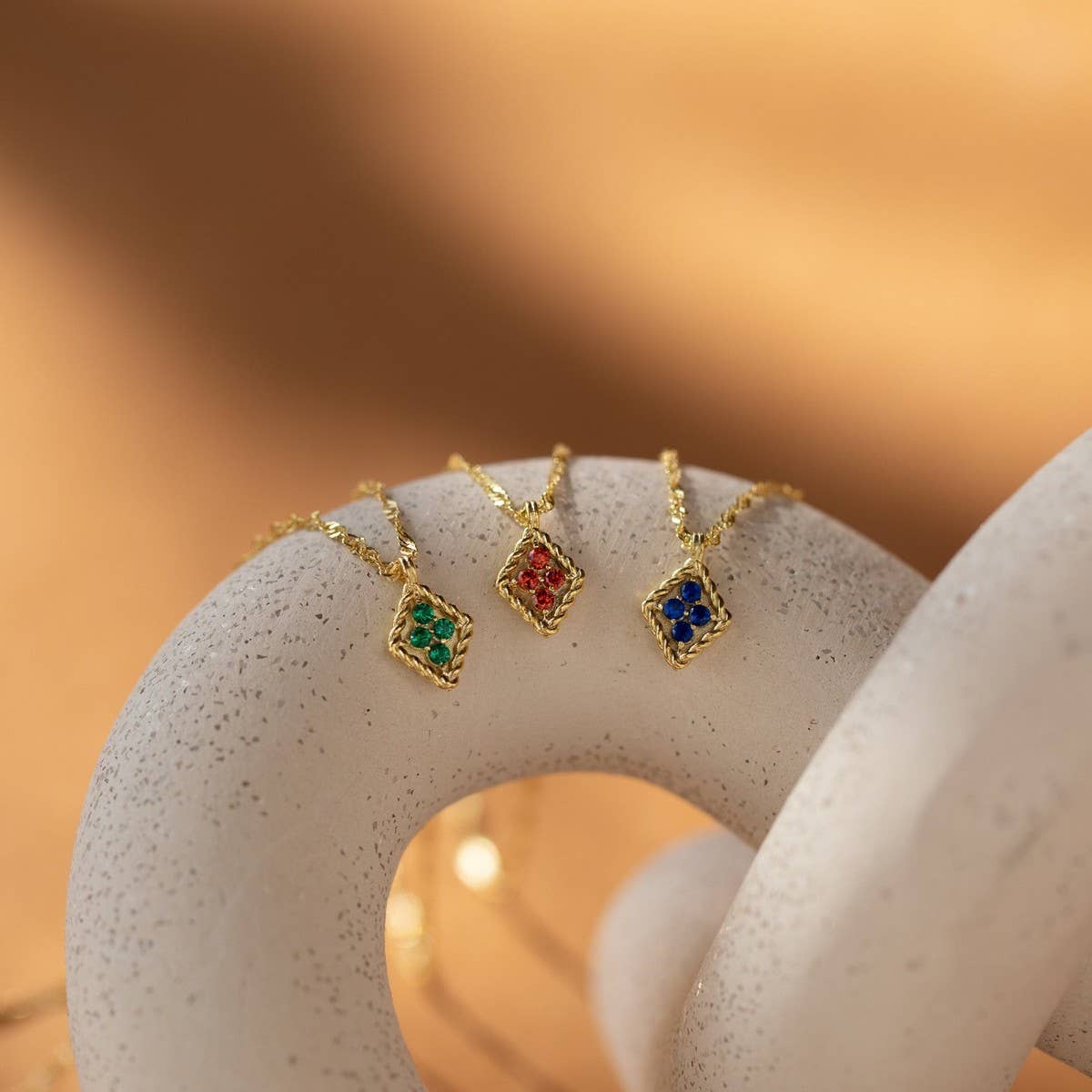 December birthstone colored zircon necklace