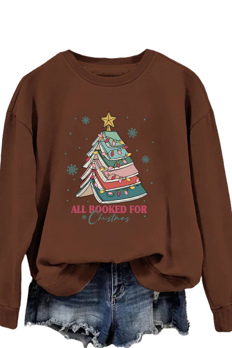 CWTBLL01325_LETTER PRINT CREW NECK CHRISTMAS SWEATSHIRT
