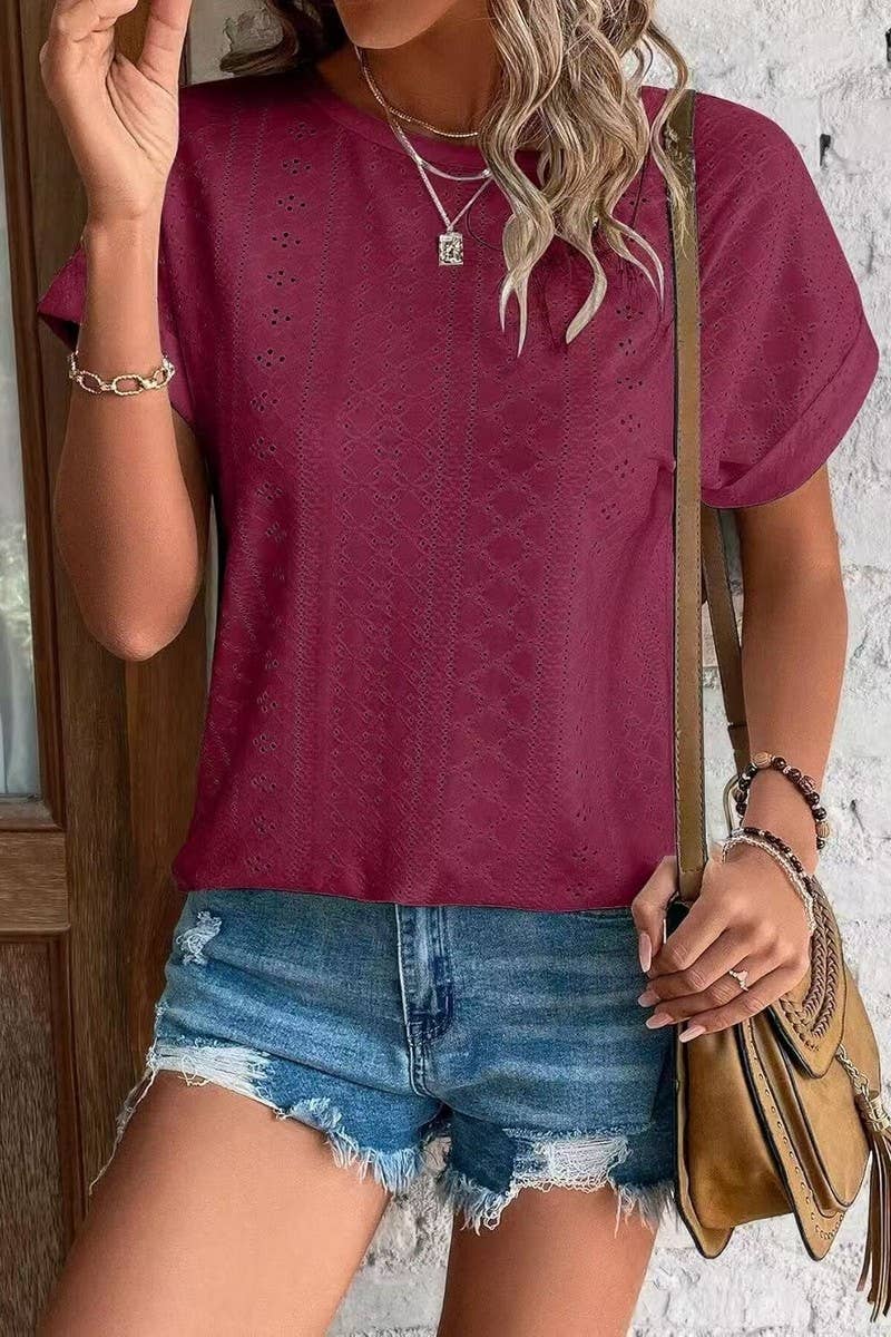 CWTTS1321_SUMMER NEW ROUND NECK LOOSE SHORT SLEEVE T-SHIRT