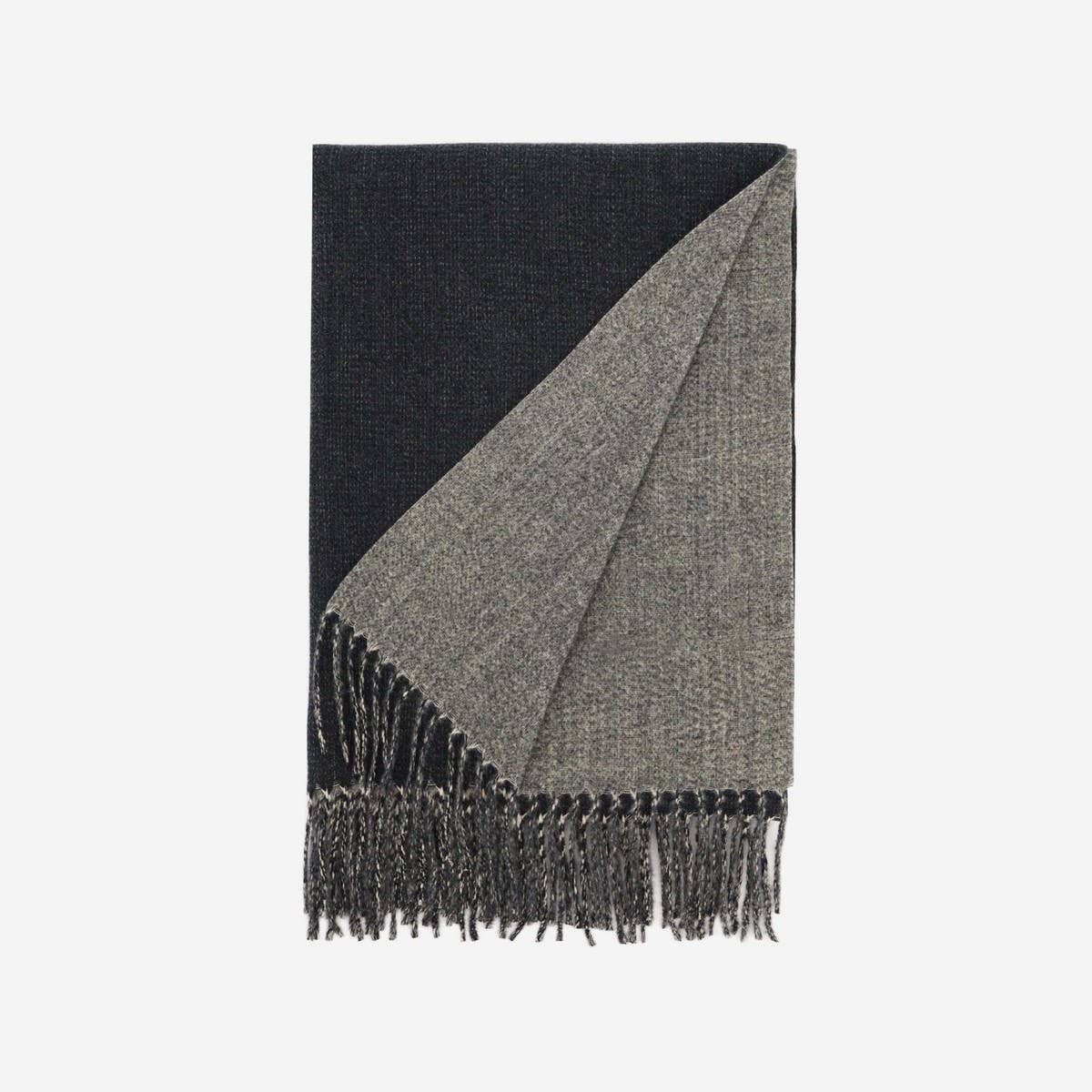 Two-Tone Faux Cashmere Scarf - Stylish Warm Fall