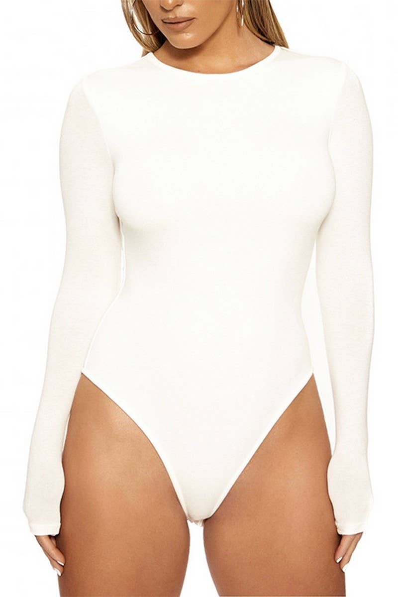 CWSJS0788_SOLID COLOR LONG SLEEVE JUMPSUIT