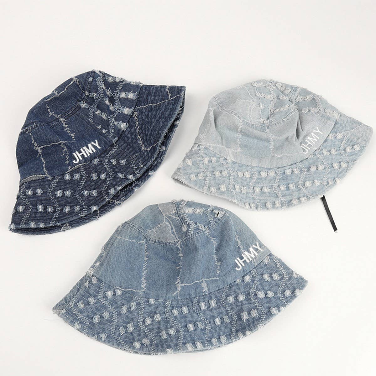 CWAH3279_NEW WASHED DENIM RETRO OLD BUCKET HAT