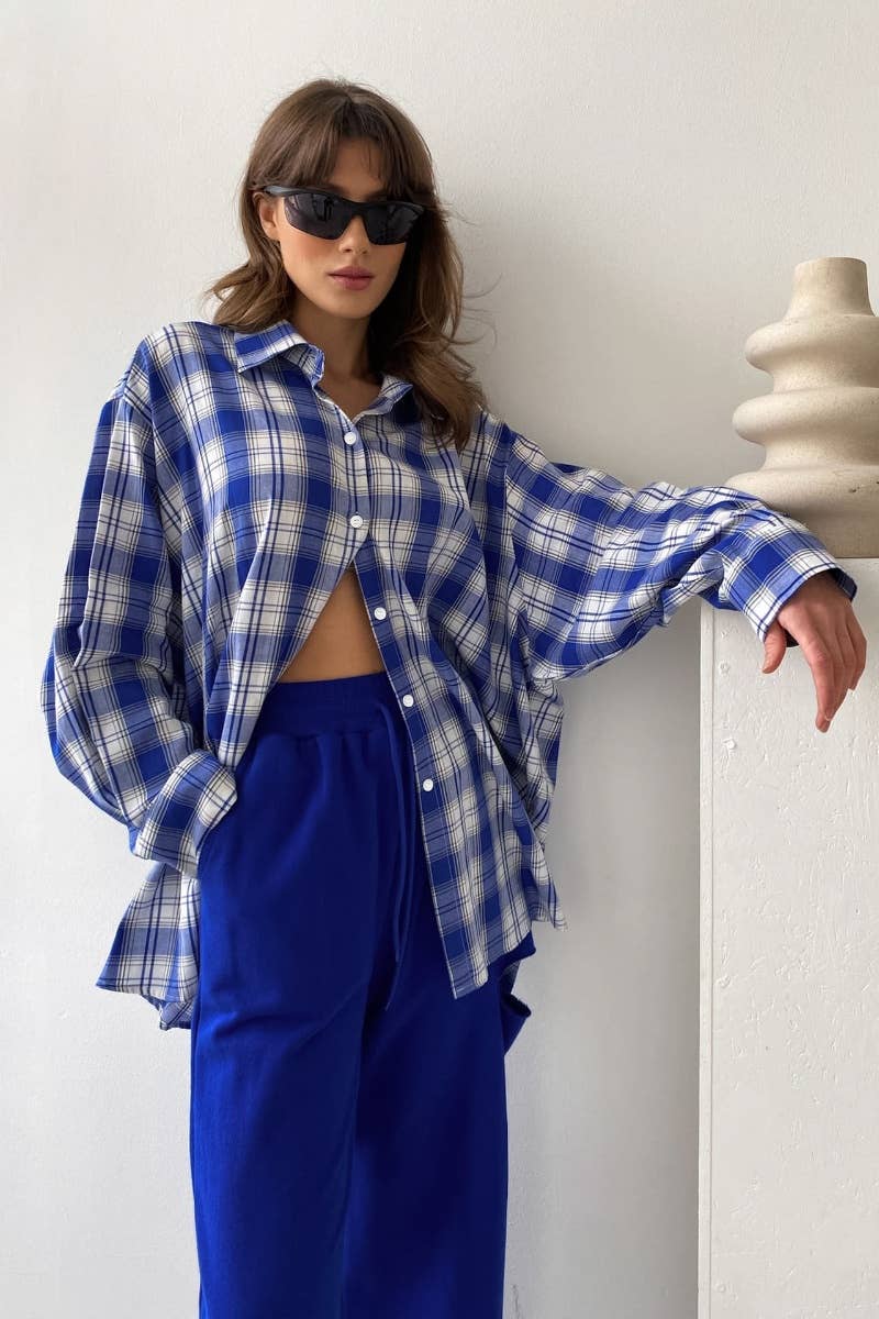 CWTSTL1597_FALL VINTAGE COMMUTER LONG-SLEEVED PLAID SHIRT