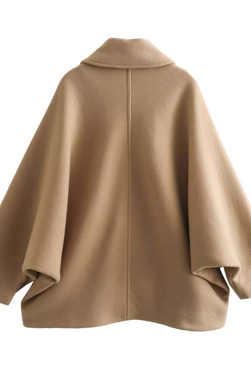 CWOCO0903_FALL FASHION BUTTON-UP LONG-SLEEVED COAT