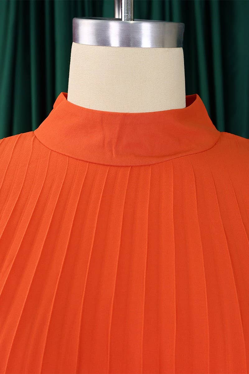 CWDSD3577_PLUS SIZE PULLOVER CAPE SHORT DRESS