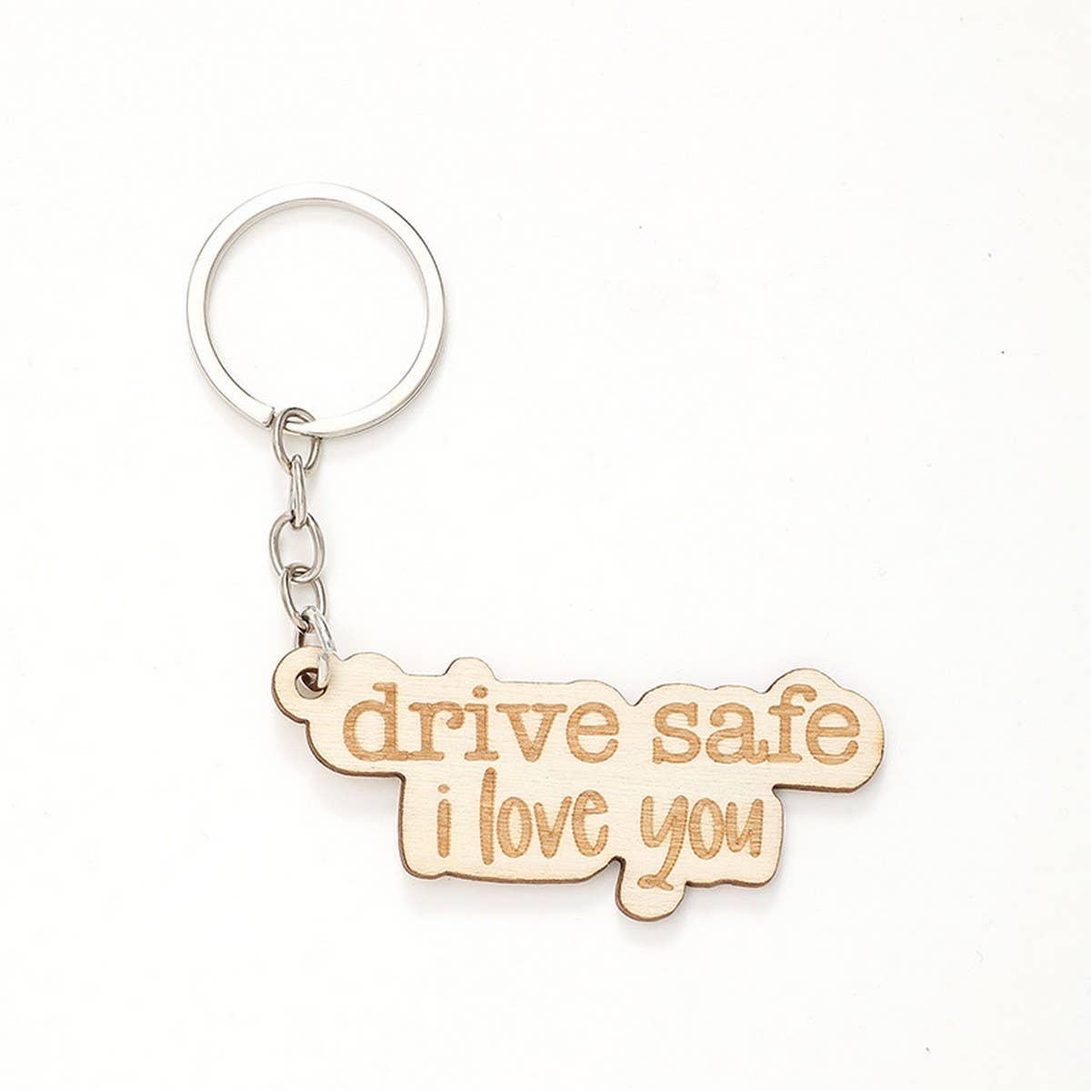 LASER ENGRAVED WOODEN KEYCHAIN