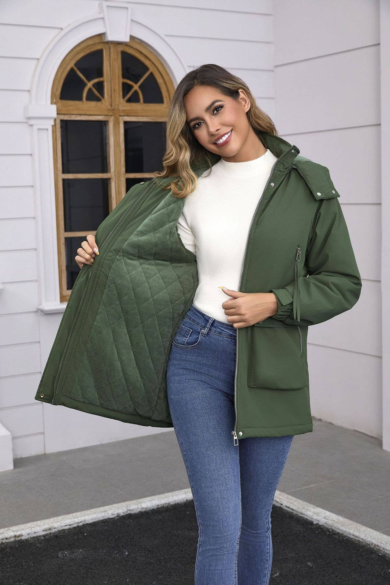 Detachable cap with fleece jacket