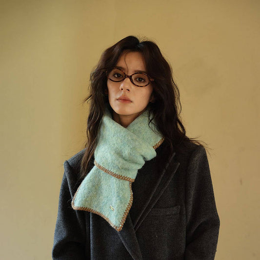Wool Blend Fringed Knit Scarf for Winter_CWASC2290