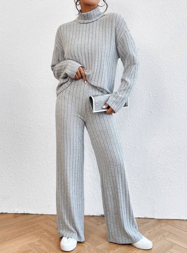 CASUAL HIGH-NECK KNITTED LONG-SLEEVED PANT SUIT_CWSTB1237