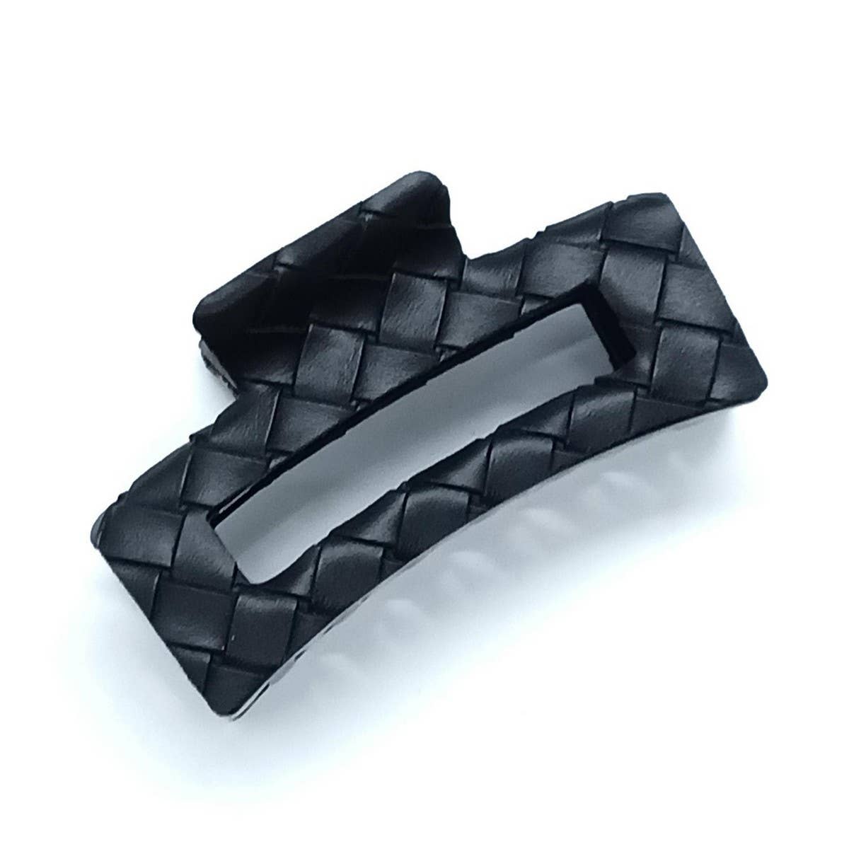 Best-Selling Tweed Style Woven PU Hair Claw_CWAHA6368