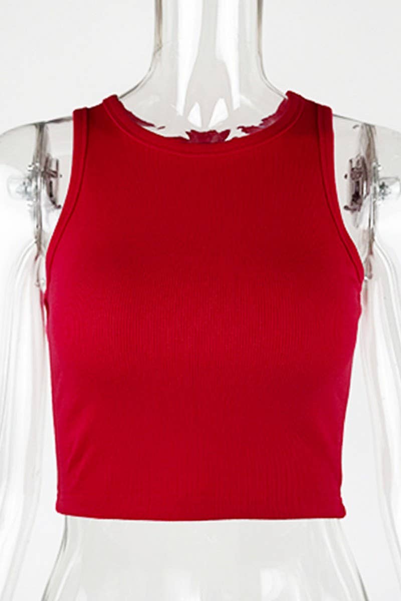 CWTTK0811_SPORTS SHORT SLEEVELESS TIGHT-FITTING VEST