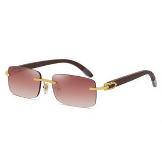 FRAMELESS ORIGINAL WOOD LEG SLINGSHOT SUNGLASSES