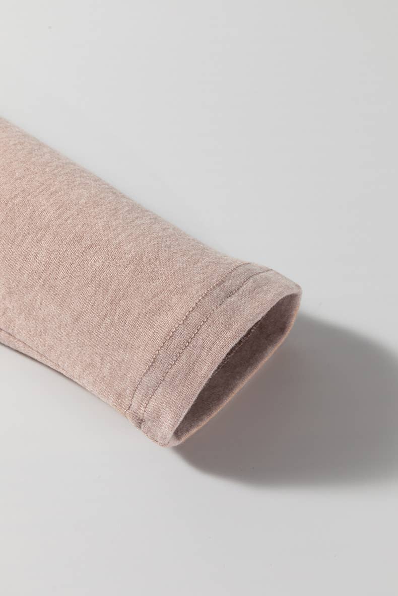 COLOR CONTRAST PATCHWORK LOOSE ROUND NECK TOP