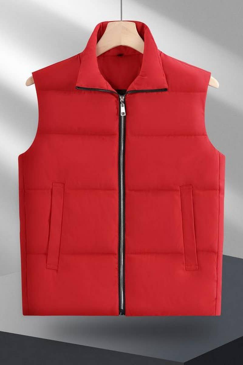 CWOV00100_CUSTOM LOGO PRINTED CASUAL DOWN COTTON VEST