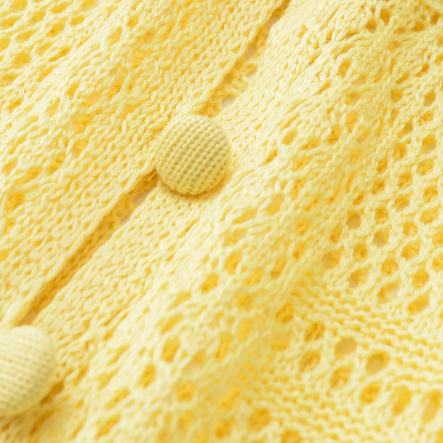 Design-sense openwork crochet knitted cardigan