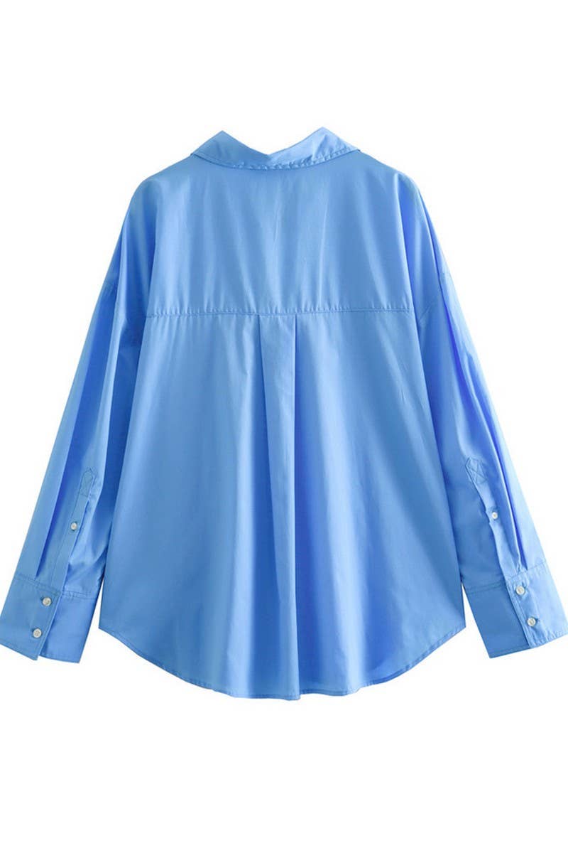 CWTSTL2430_LAPEL STRIPED SATIN DRAPE LONG SLEEVE SHIRT