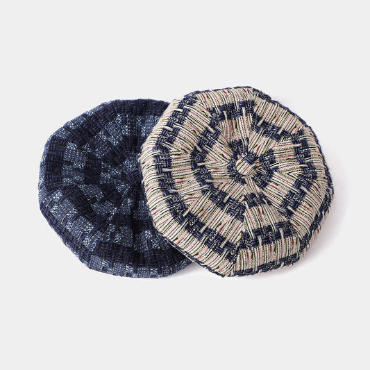 RETRO ROUGH TEXTURE CONTRAST COLOR BERET_CWAB2927