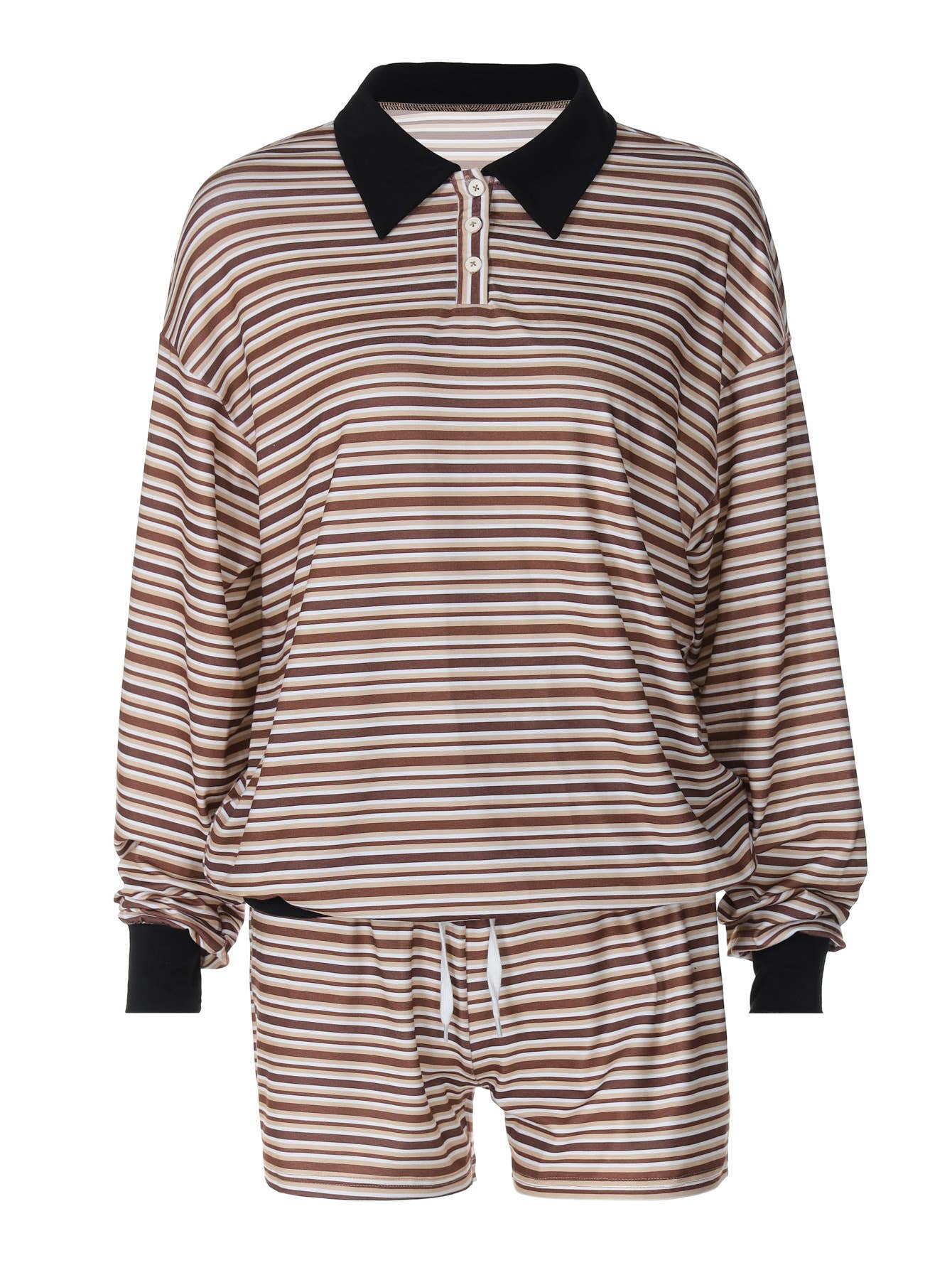 CASUAL SLIMMING FASHION COLOR STRIPED HOODIE