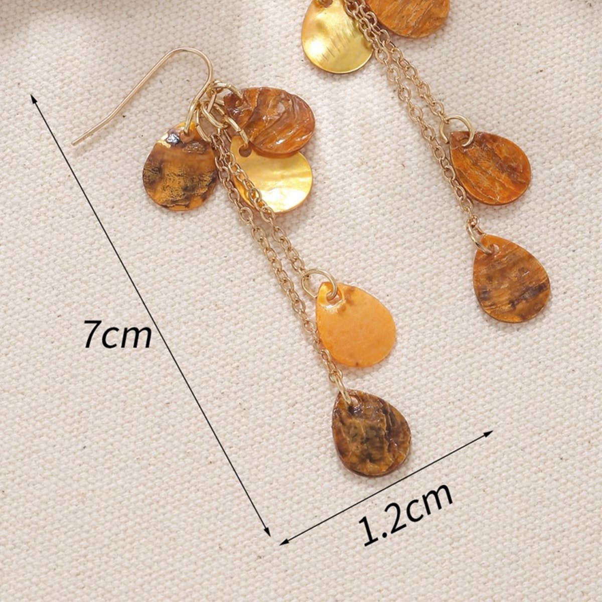 NEW SHELL BEADED PENDANT EARRINGS