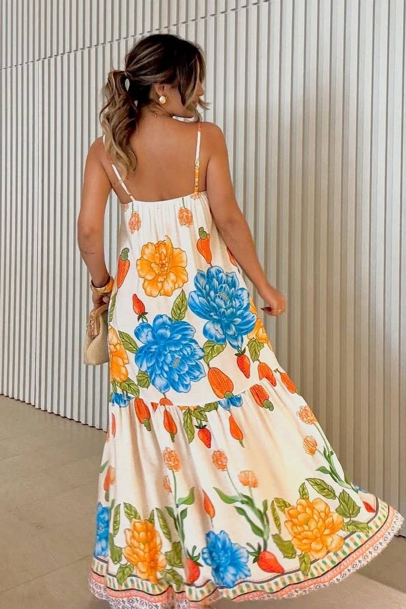 CWDHL0994_SUMMER SEXY SUSPENDER PRINT SWING DRESS