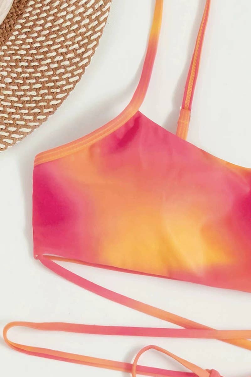 CWMW0803_TIE DYE BIKINI SWIMSUIT WOMEN'S THREE PIECE SET