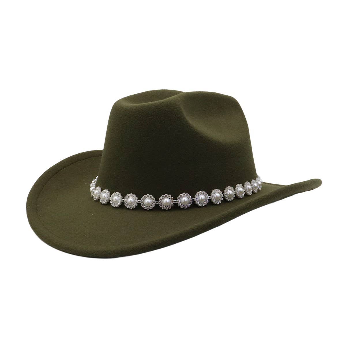 Men & Women Ethnic Wool Cowboy Fedora Jazz Hat_CWAH04454