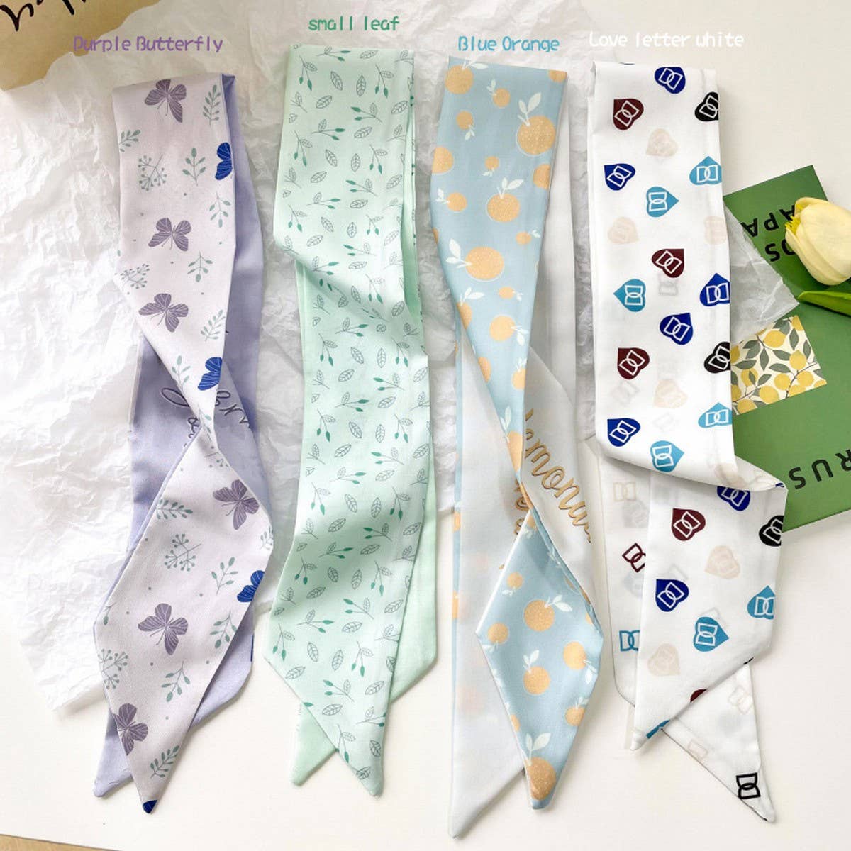 FASHIONABLE AND VERSATILE NARROW LONG SILK SCARF_CWAHA4137