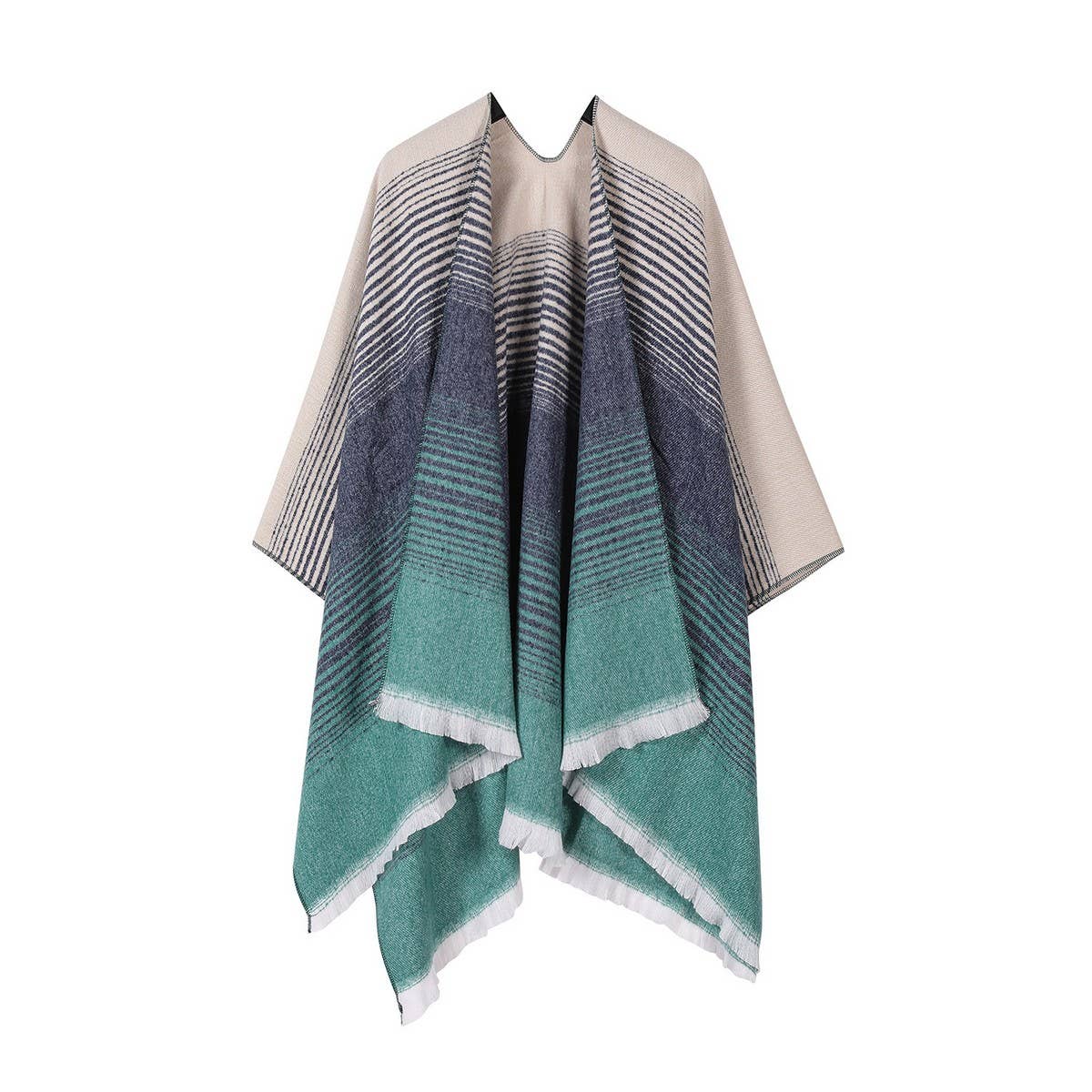 CAPE DARK DOUBLE-SIDED WARM OUTER WEAR THICK SHAWL_CWASC2124