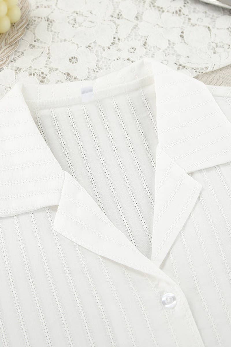 CWSPJ0217_CARDIGAN LONG SLEEVE LONG PANTS PAJAMAS HOME SET