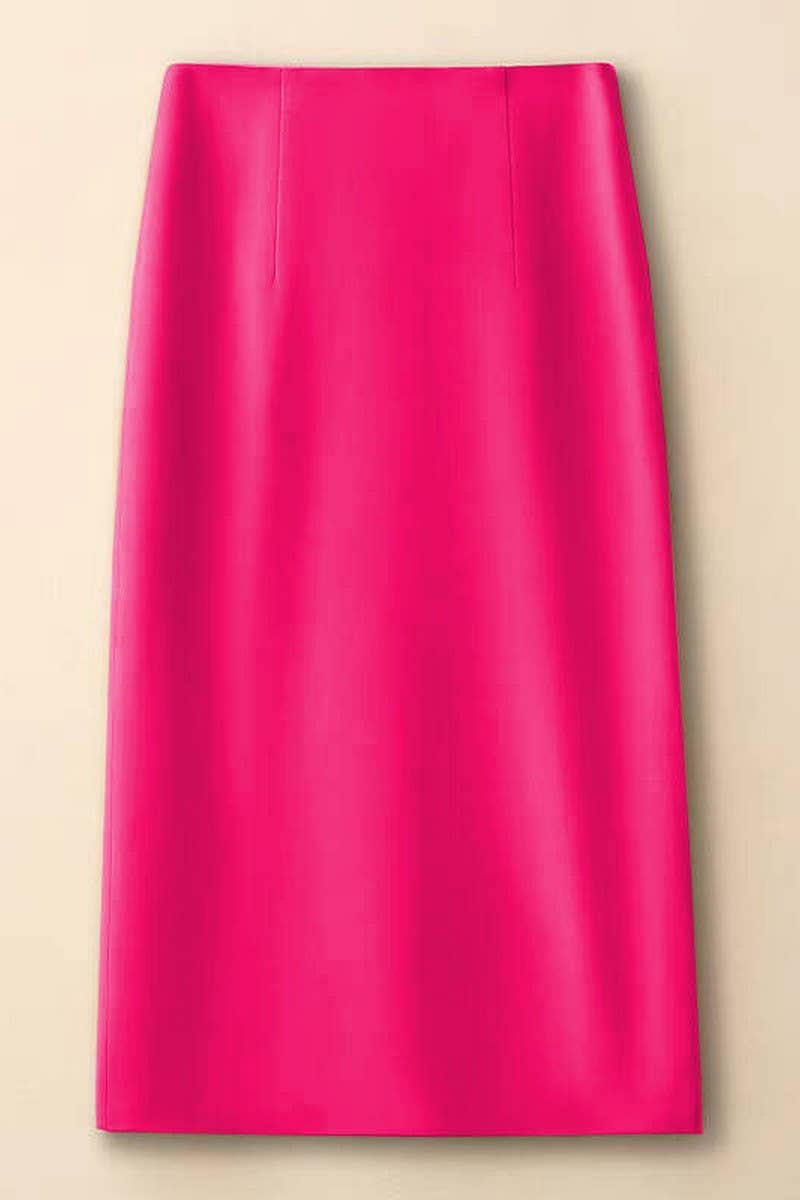 CWBLS00689_SPRING AND AUTUMN SLIT HIGH WAIST A-LINE SKIRT