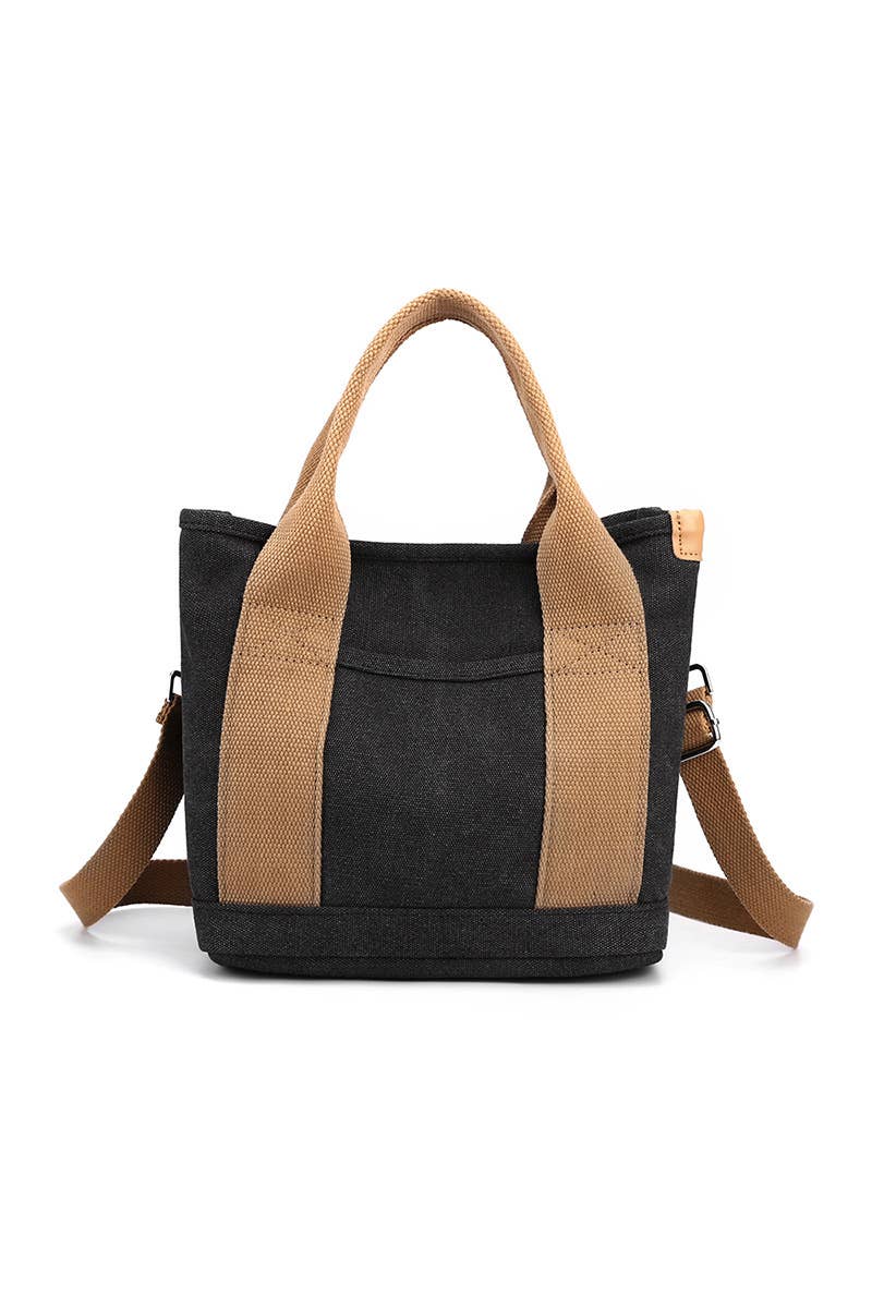 HANDLE LINE CANVAS CROSS BODY BAG_CUAB0101