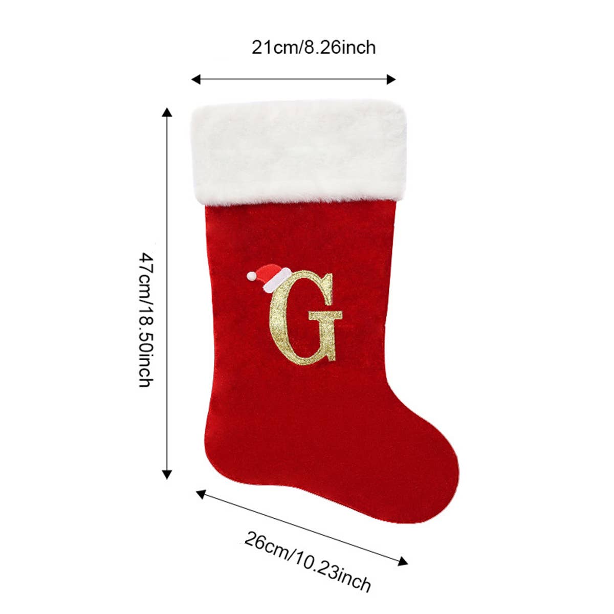 CWMM9401_CHRISTMAS TREE LETTER STOCKING DECORATION CHARM