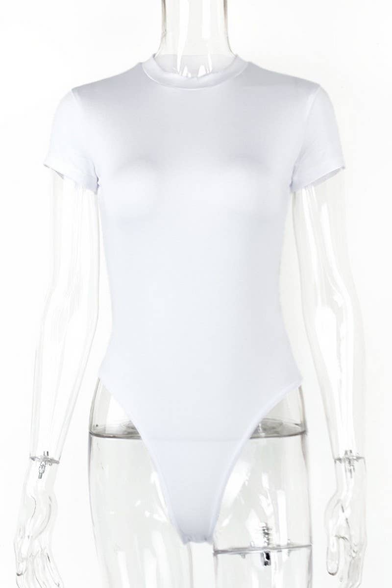 CWSJS1371_SUMMER NEW CASUAL SHORT-SLEEVED TIGHTS