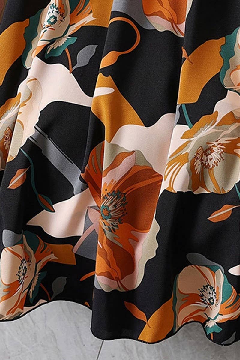 CWBLS0439_SUMMER SLIGHTLY TRANSPARENT COMMUTER PRINTED SKIRT