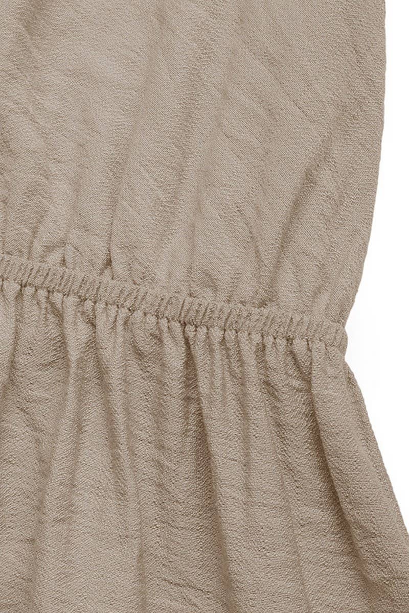 CWSJS1554_SLEEVELESS CROSS STRAP BACKLESS V-NECK ROMPER