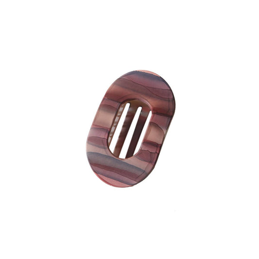 Phantom Color PC matte flat oval hair clip