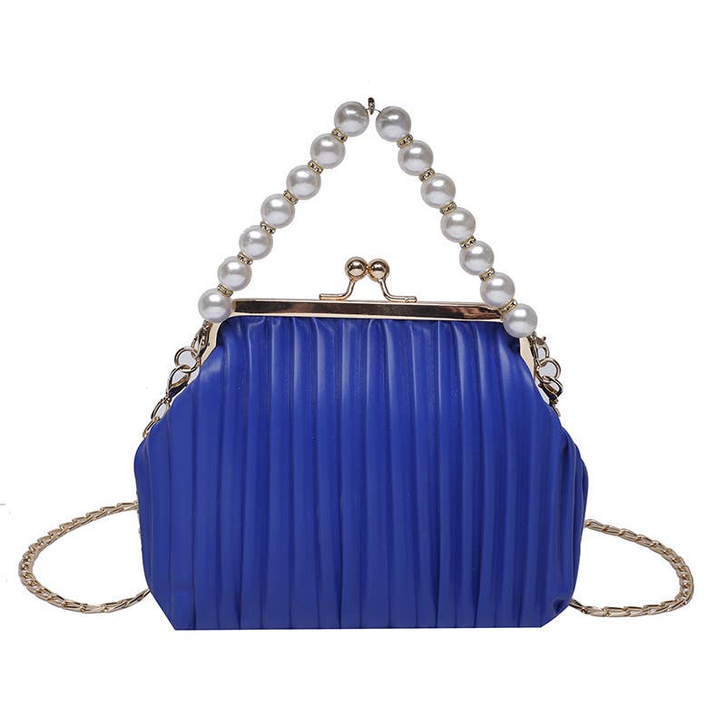 Pearl shell bag diagonally across the body