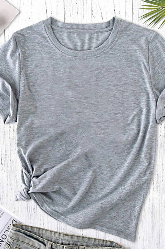 CWTTS1436_CASUAL SOLID COLOR CREW NECK LOOSE T-SHIRT