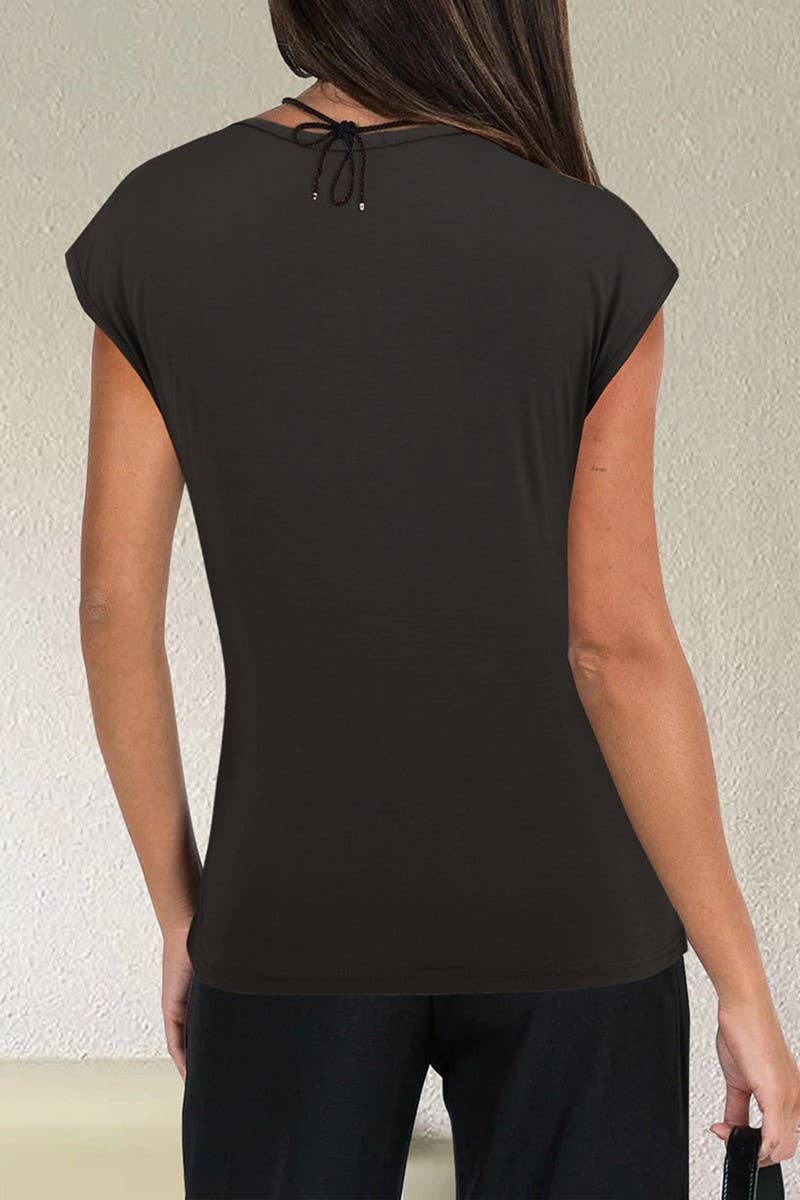 CWTBLS2250_TRENDY V-NECK LOOSE FIT SHORT SLEEVE TEE