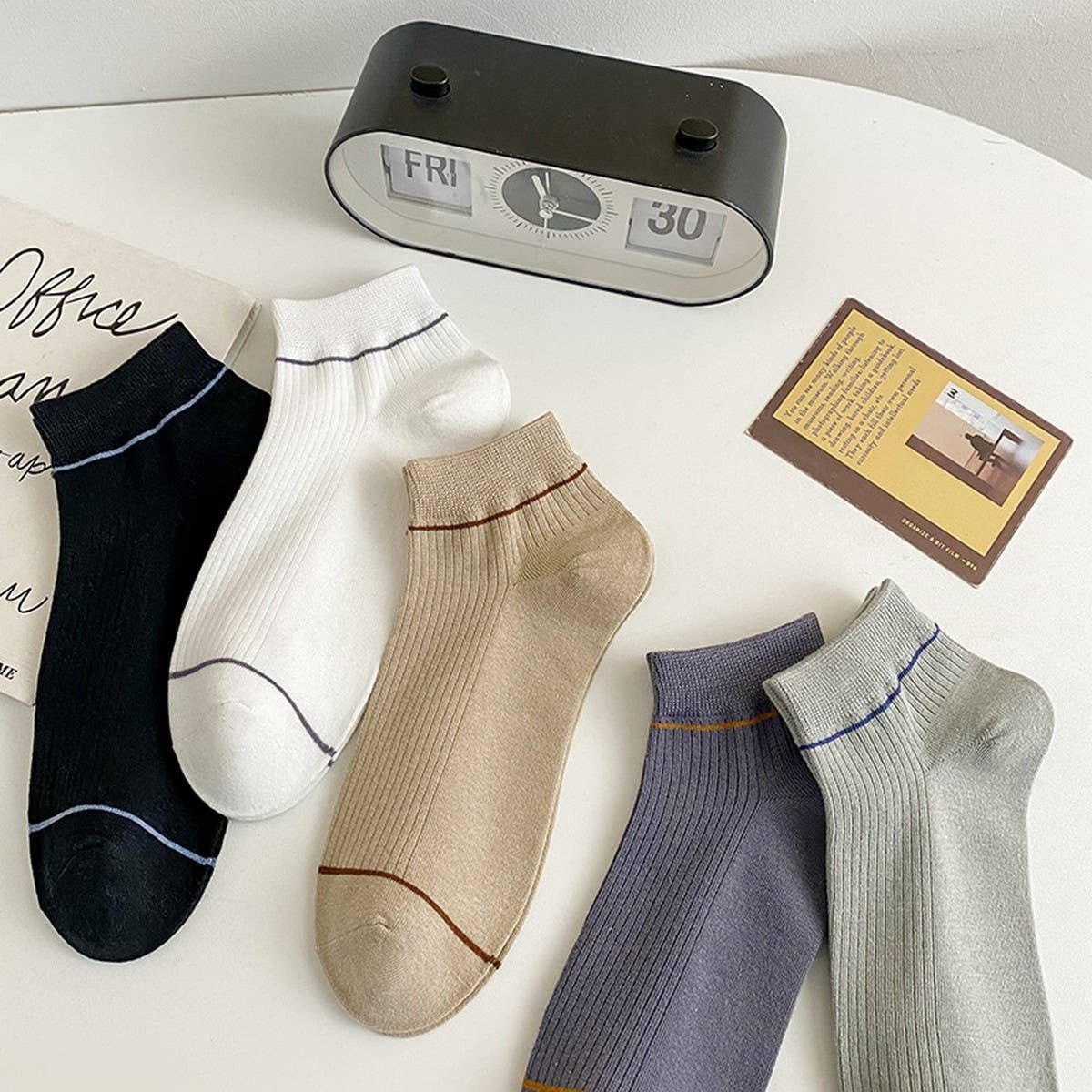 CWMS2459_NEW STYLE RIBBED STRIPED SIMPLE STRIPED SOCKS